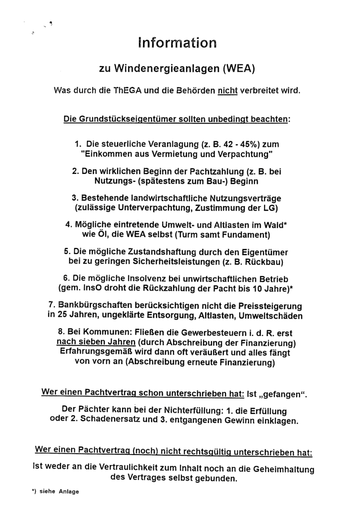 WKA Windräder – wichtige Infos für Grundstückseigentümer
