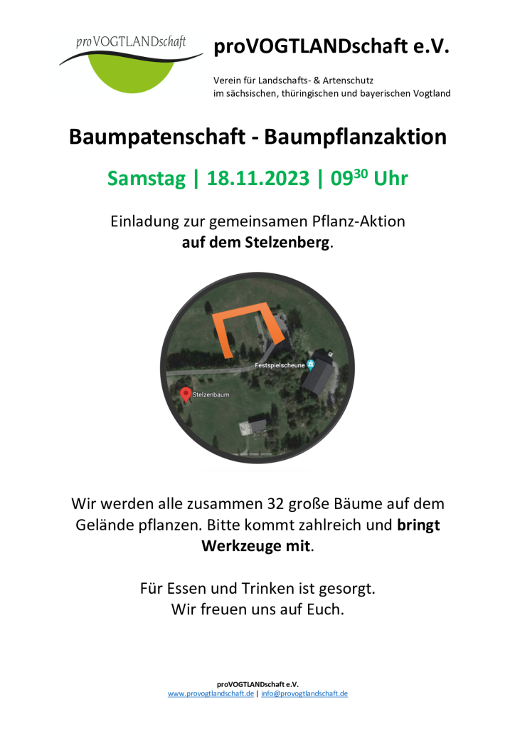 Baumpflanzaktion auf dem Stelzenberg am 18.11.2023