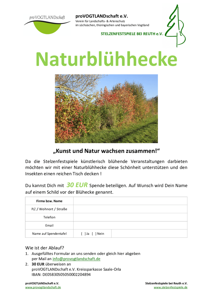 Flyer Blühhecke Stelzenbaum