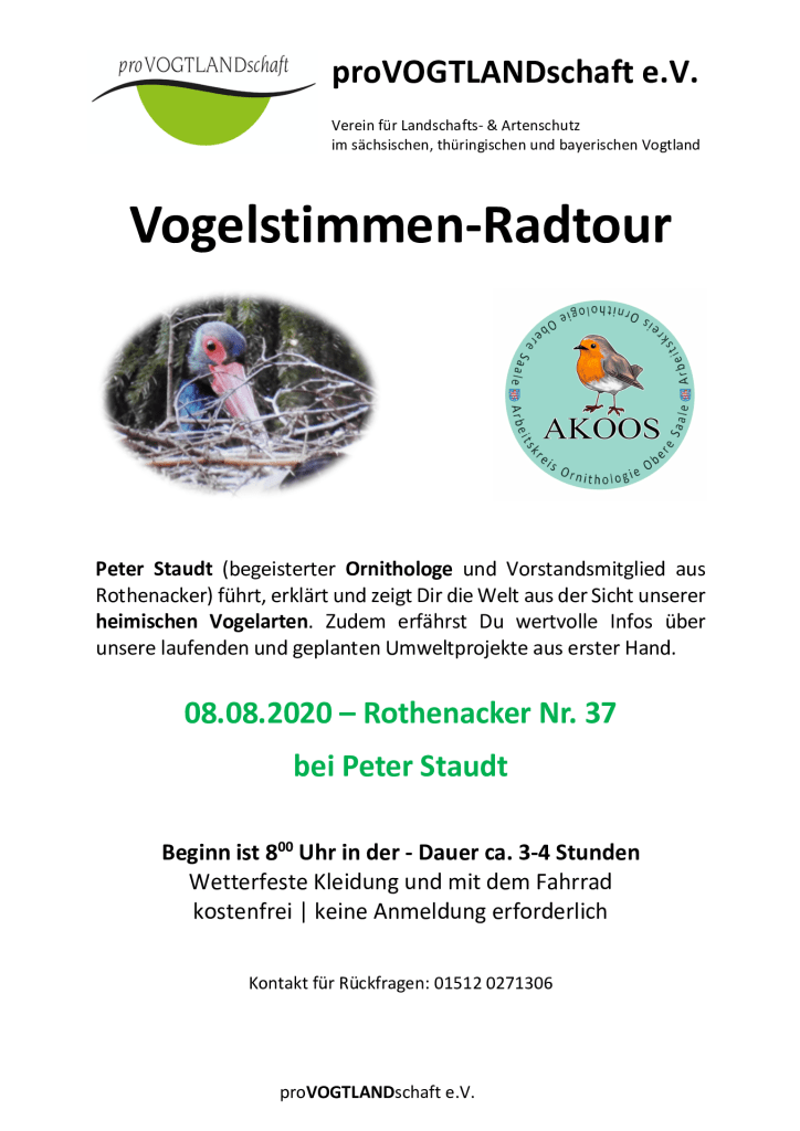 Vogelstimmen-Radtour 08.08.2020