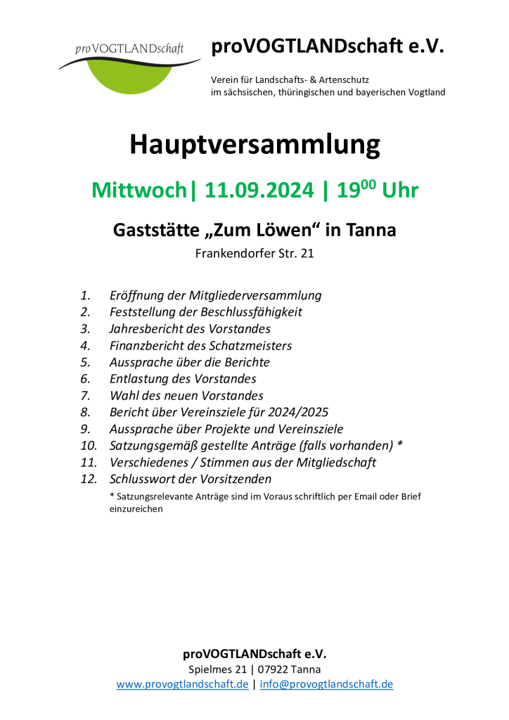 Hauptversammlung 2024